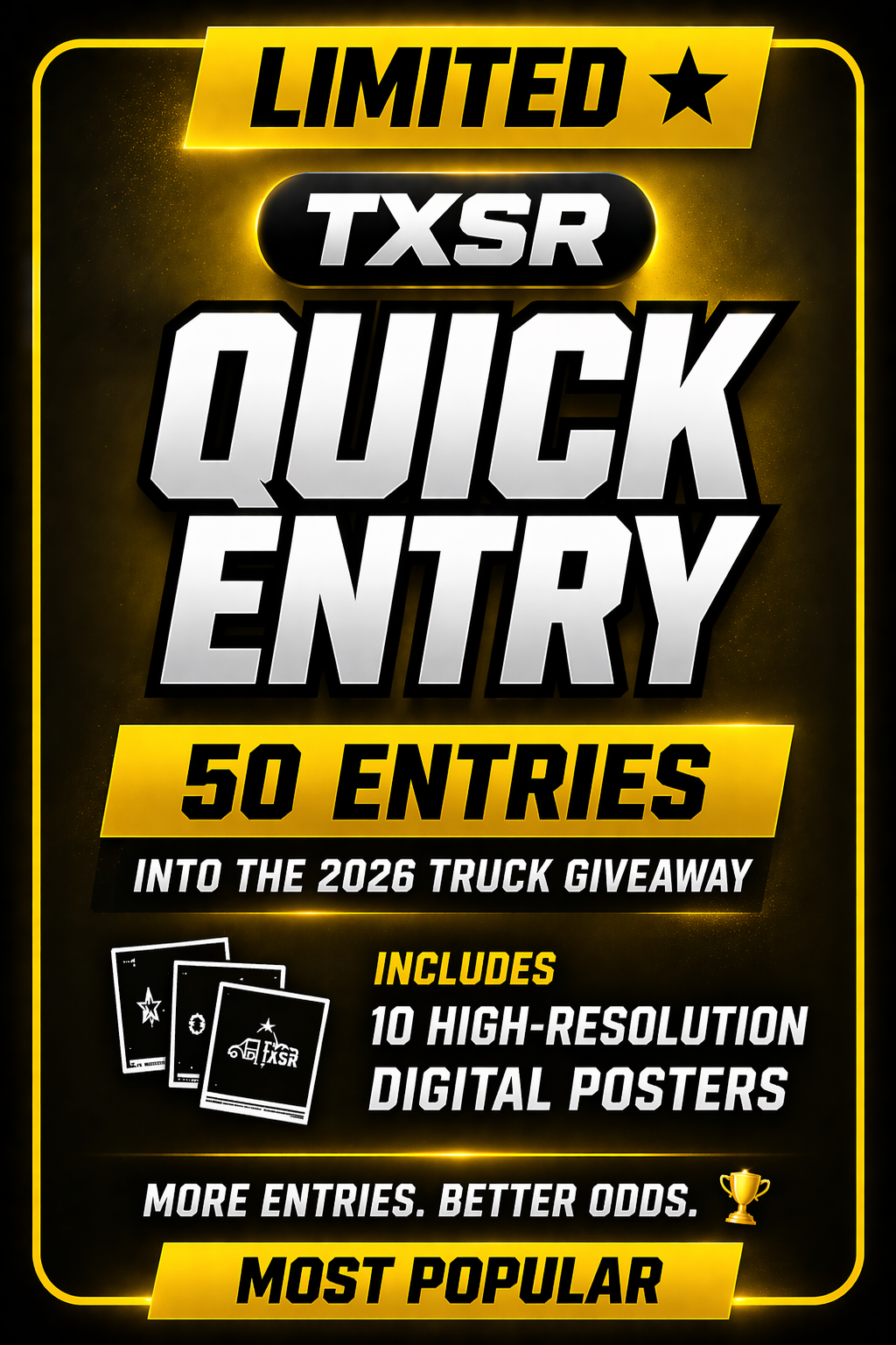 TXSR 2026 Limited Package - 50 Entries