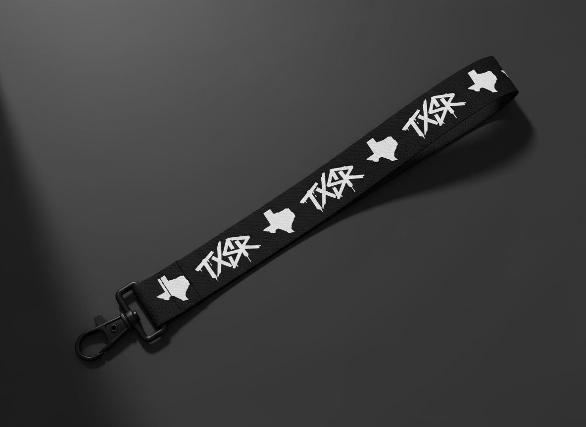 TXSR Minimalist Lanyard – Black / White - 2 Entries