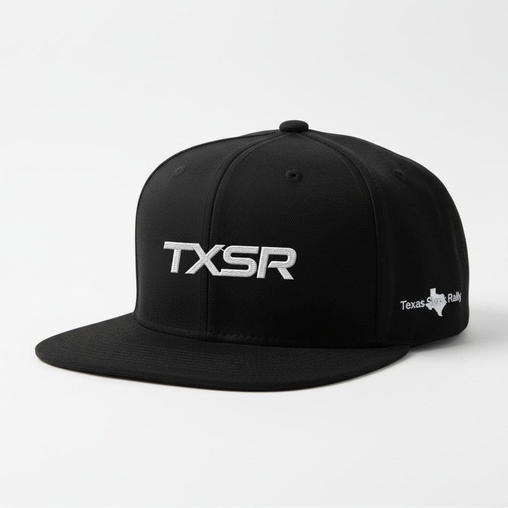 TXSR Minimalist Snapback – Black / White Logo