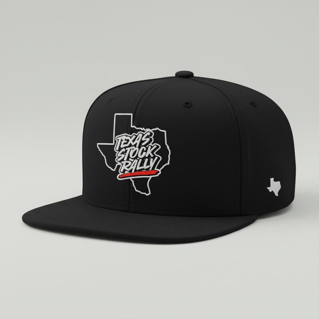 TXSR Texas Outline Snapback – Black / White